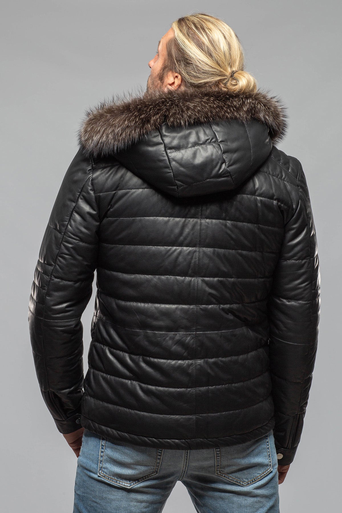 Axel's Florence Collection Griffin Nappa Leather Puffer Samples - Mens - Outerwear - Leather