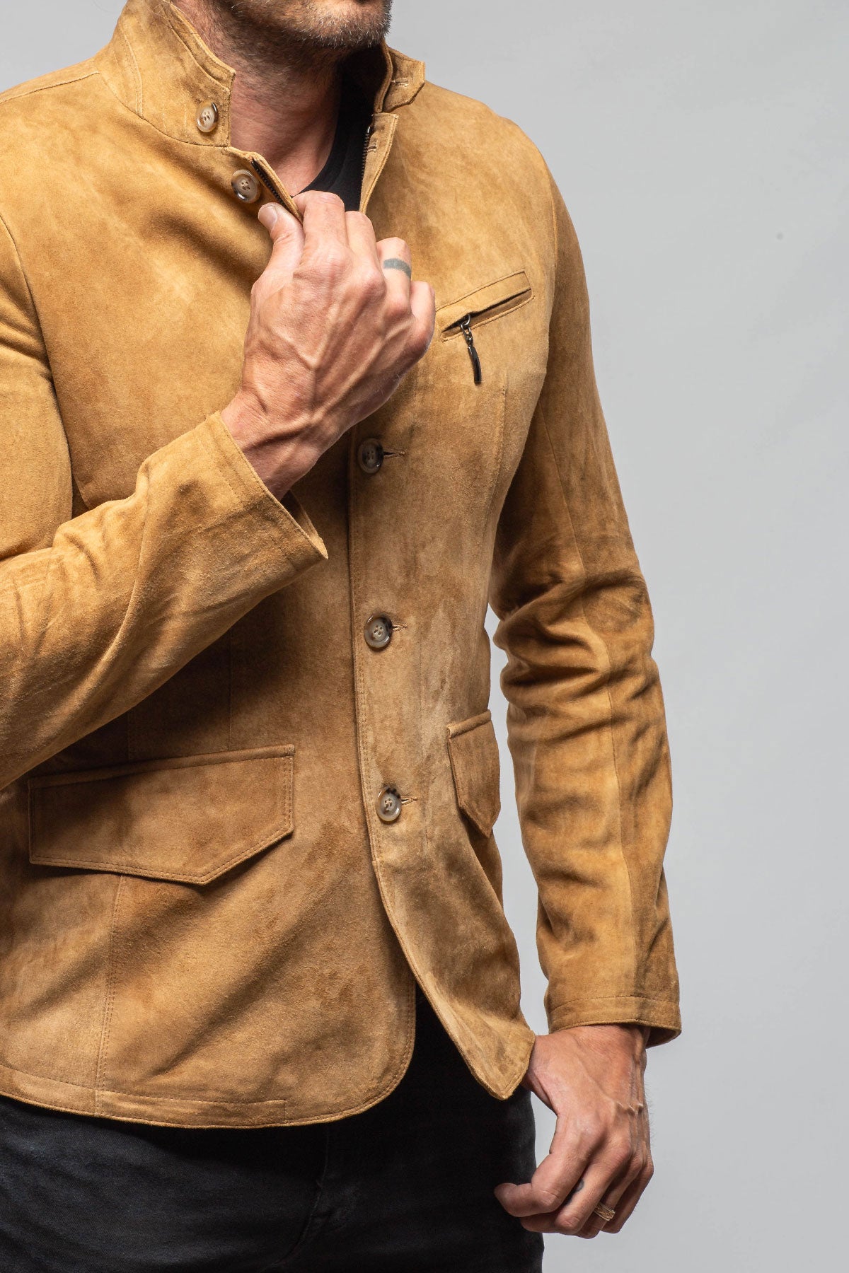 Axel's Florence Collection Hunter Goat Suede Blazer Samples - Mens - Outerwear - Cloth