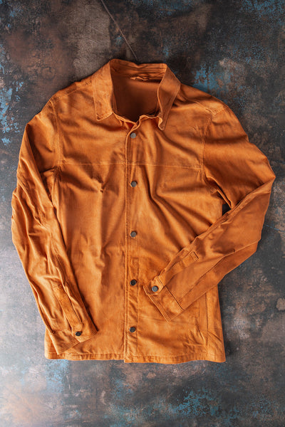 Axel's Florence Collection Johnston Perforated Suede Snap Shirt Samples - Mens - Outerwear - Leather