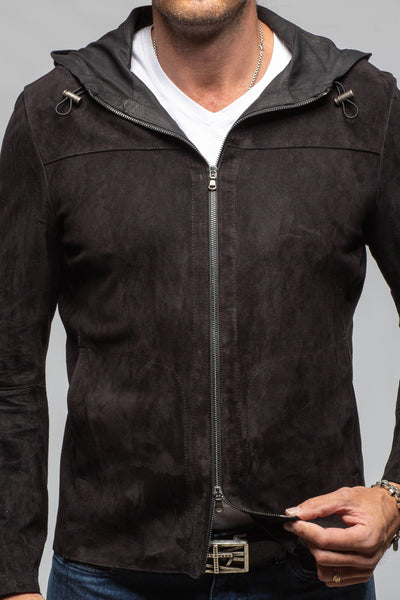 Axel's Florence Collection Kane Suede Hoodie Samples - Mens - Outerwear - Leather