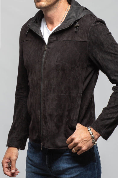 Axel's Florence Collection Kane Suede Hoodie Samples - Mens - Outerwear - Leather