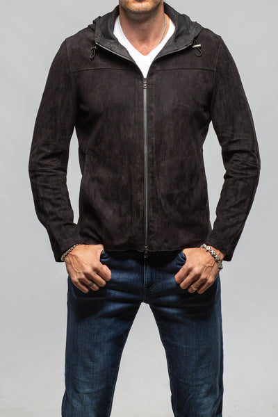 Axel's Florence Collection Kane Suede Hoodie Samples - Mens - Outerwear - Leather