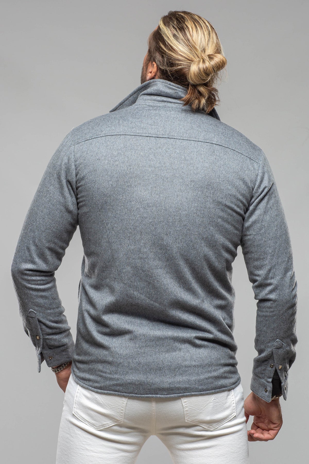 Axel's Florence Collection Kennedy Cashmere Snap Shirt Samples - Mens - Outerwear - Leather