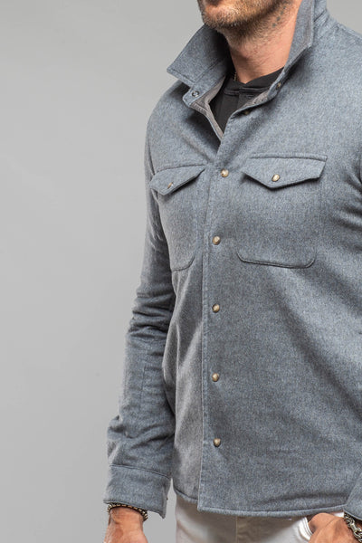 Axel's Florence Collection Kennedy Cashmere Snap Shirt Samples - Mens - Outerwear - Leather