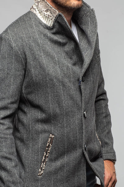 Axel's Florence Collection Klose Wool & Cashmere Python-Trim Coat Mens - Outerwear - Cloth