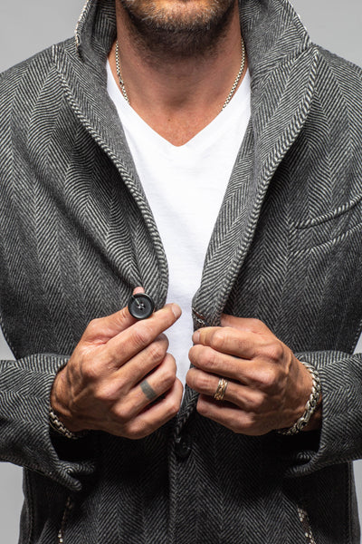 Axel's Florence Collection Klose Wool & Cashmere Python-Trim Coat Mens - Outerwear - Cloth