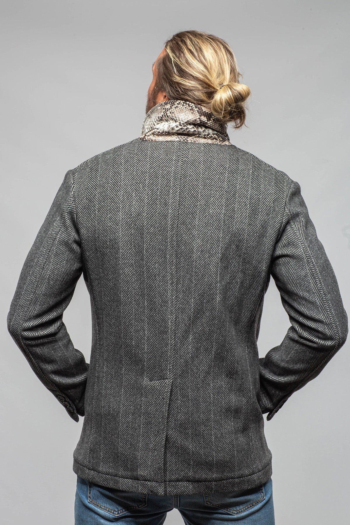 Axel's Florence Collection Klose Wool & Cashmere Python-Trim Coat Mens - Outerwear - Cloth