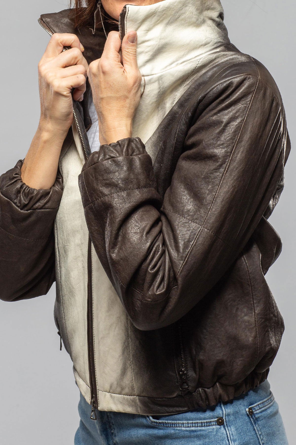 Axel's Florence Collection Krista Pianted Nappa Jacket Samples - Ladies - Outerwear - Leather