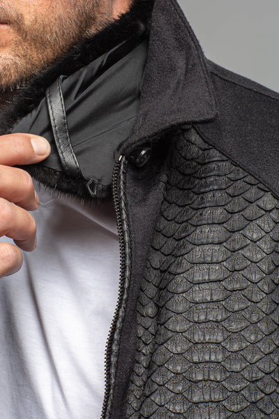 Axel's Florence Collection Lennox Cashmere/Python Jacket Samples - Mens - Outerwear - Cloth