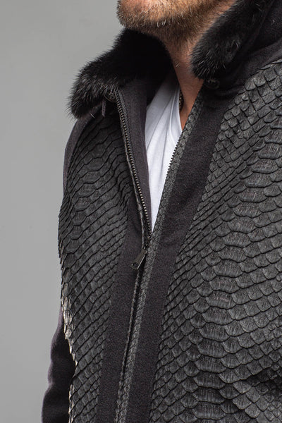 Axel's Florence Collection Lennox Cashmere/Python Jacket Samples - Mens - Outerwear - Cloth