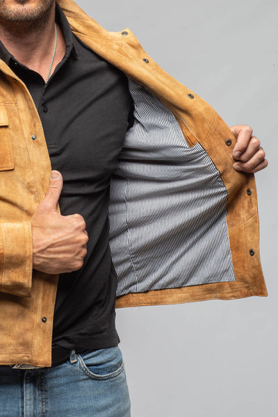 Axel's Florence Collection Leone Suede Snap Shirt Samples - Mens - Outerwear - Cloth