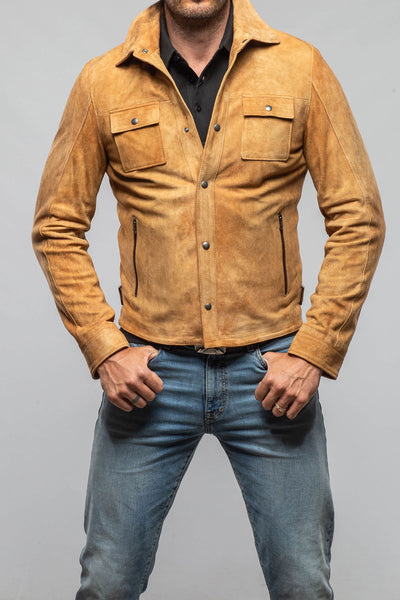 Axel's Florence Collection Leone Suede Snap Shirt Samples - Mens - Outerwear - Cloth