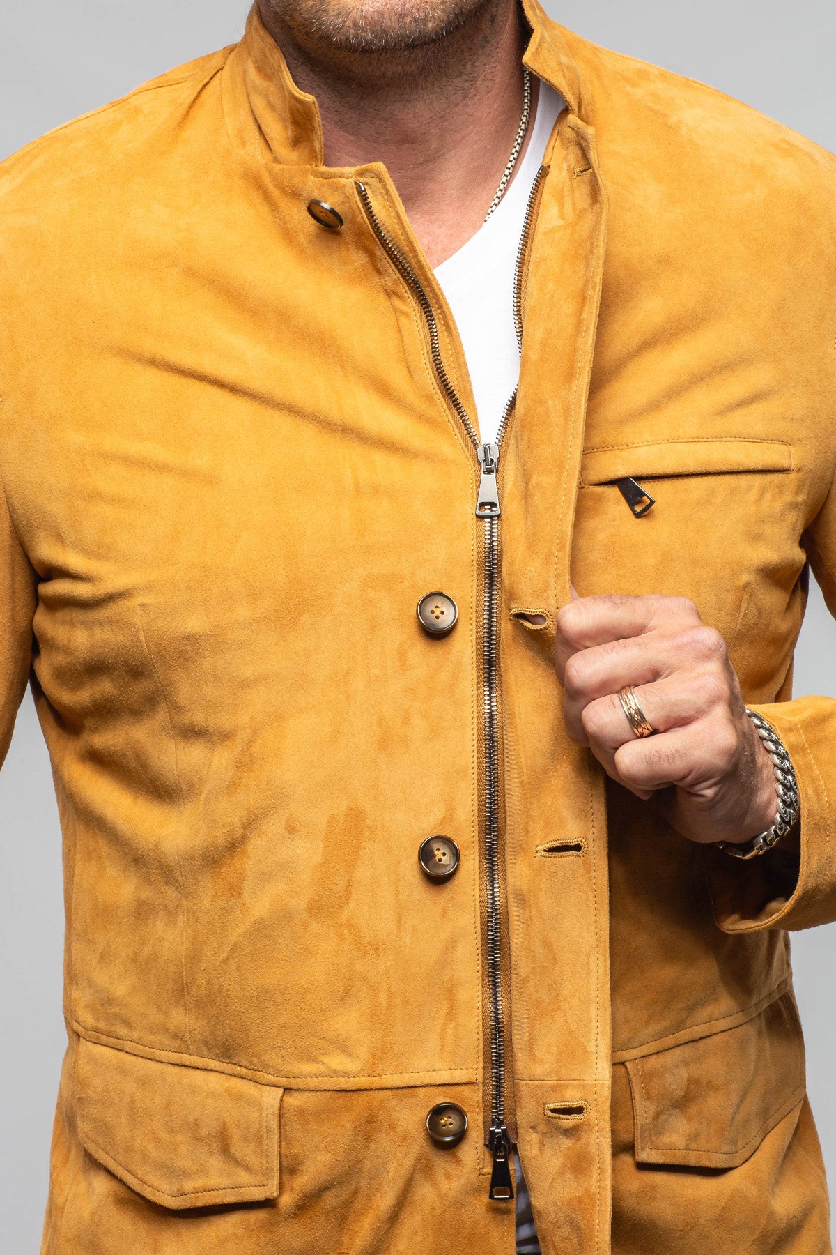 Axel's Florence Collection Litchfield Suede Blazer Samples - Mens - Outerwear - Leather