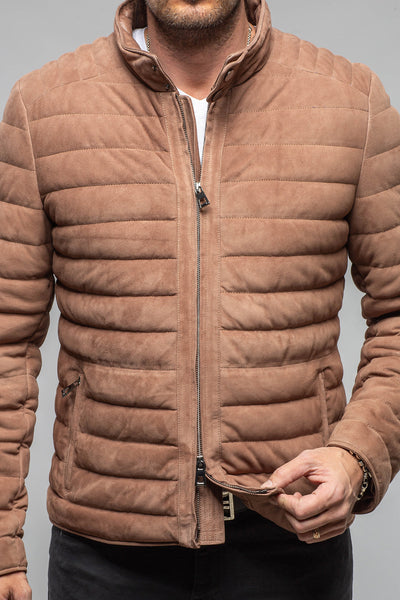 Axel's Florence Collection Lorenzo Suede Puffer Samples - Mens - Outerwear - Leather