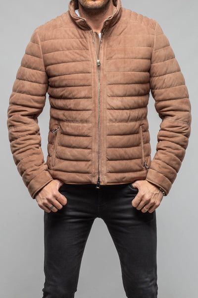 Axel's Florence Collection Lorenzo Suede Puffer Samples - Mens - Outerwear - Leather