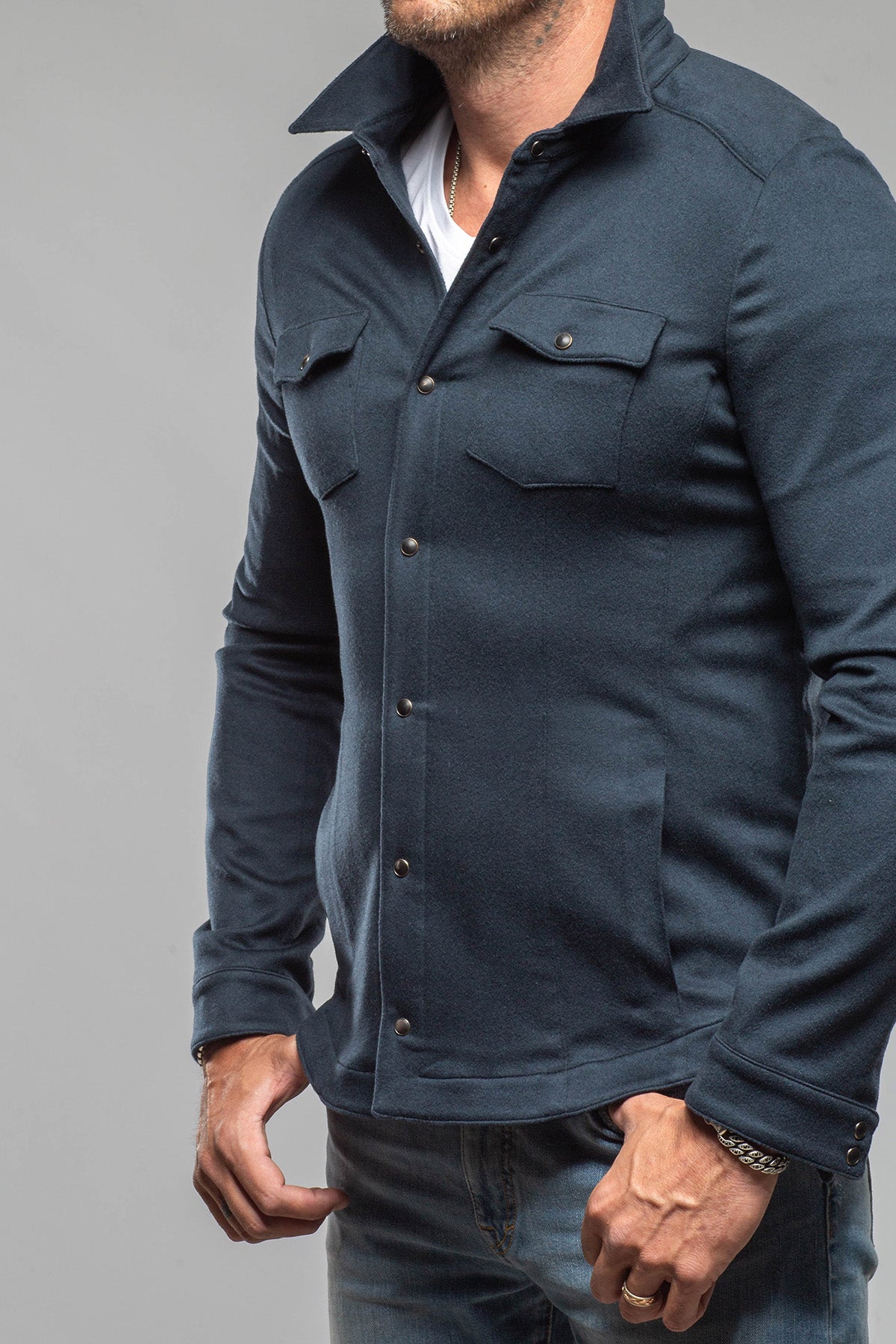 Axel's Florence Collection LP Cashmere Snap Shirt Samples - Mens - Outerwear - Cloth