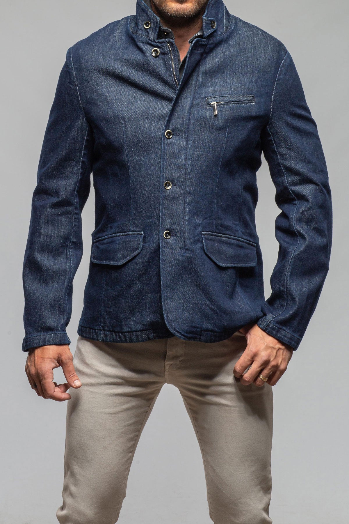 Axel's Florence Collection Lyons Stretch Denim Jacket Samples - Mens - Outerwear - Cloth