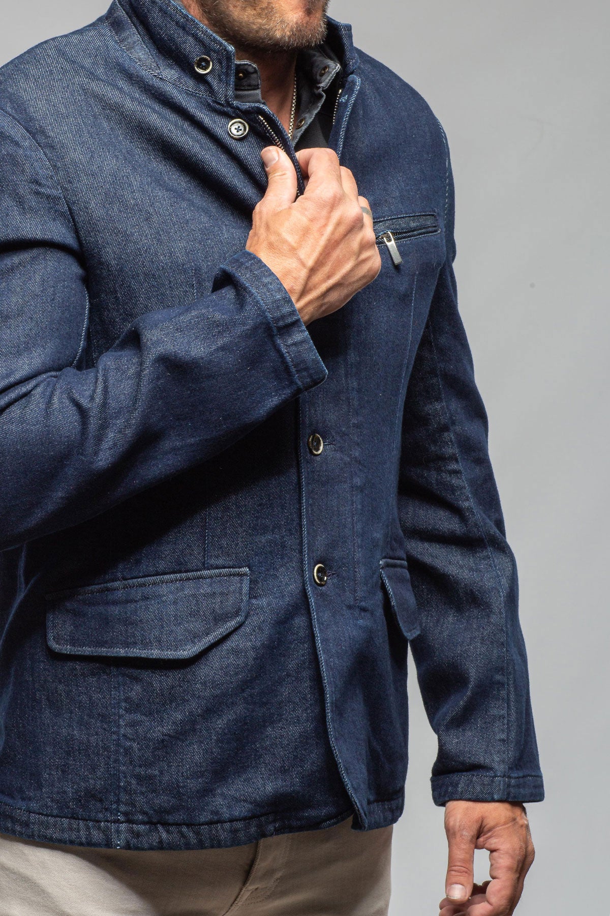 Axel's Florence Collection Lyons Stretch Denim Jacket Samples - Mens - Outerwear - Cloth
