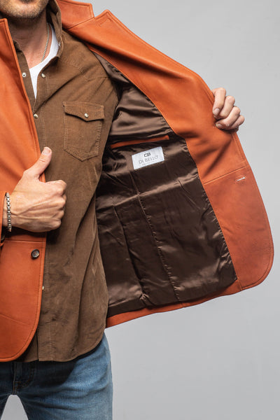 Axel's Florence Collection Macmillan Vintage Nubuck Leather Blazer Samples - Mens - Outerwear - Leather