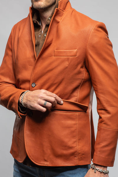 Axel's Florence Collection Macmillan Vintage Nubuck Leather Blazer Samples - Mens - Outerwear - Leather