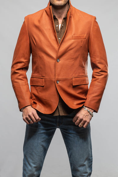 Axel's Florence Collection Macmillan Vintage Nubuck Leather Blazer Samples - Mens - Outerwear - Leather