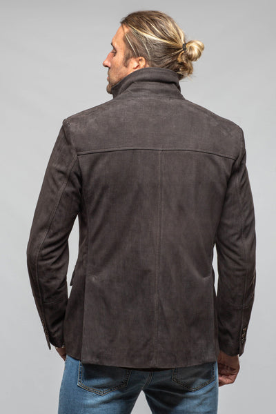 Axel's Florence Collection Macmillan Vintage Printed Nubuck Leather Blazer Samples - Mens - Outerwear - Leather
