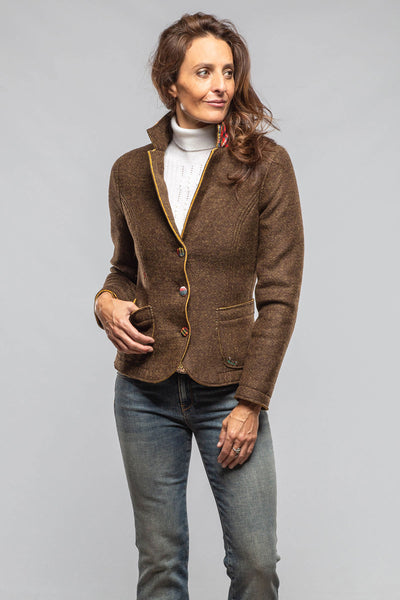 Axel's Florence Collection Maisie Wool Blazer In Brown Melange Ladies - Tailored - Jackets