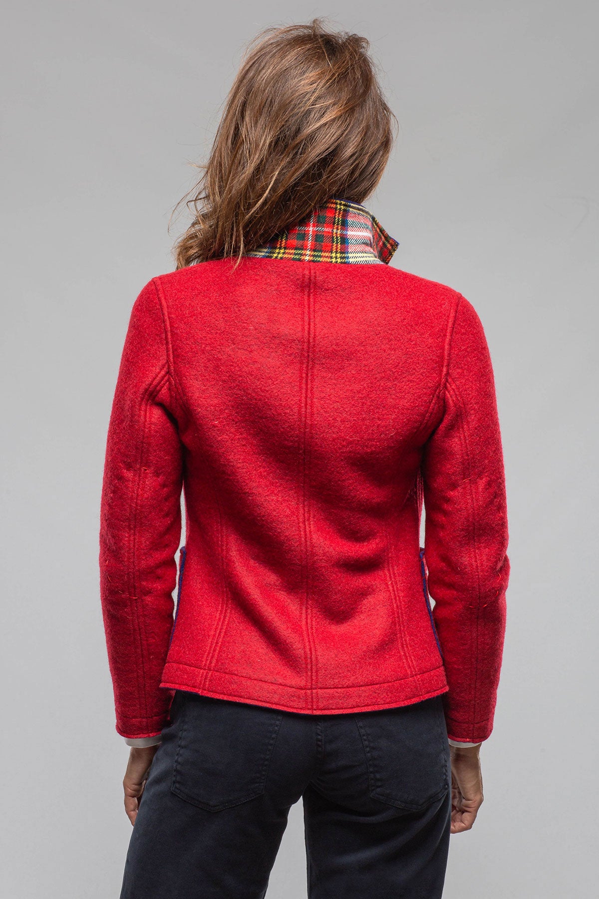 Maisie Wool Blazer In Red | Ladies - Tailored - Jackets | Axel's Florence Collection