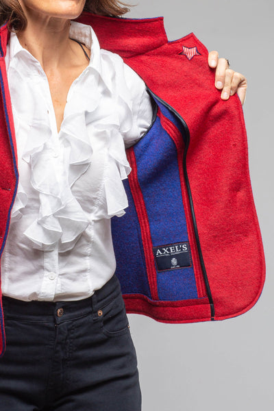 Maisie Wool Blazer In Red | Ladies - Tailored - Jackets | Axel's Florence Collection