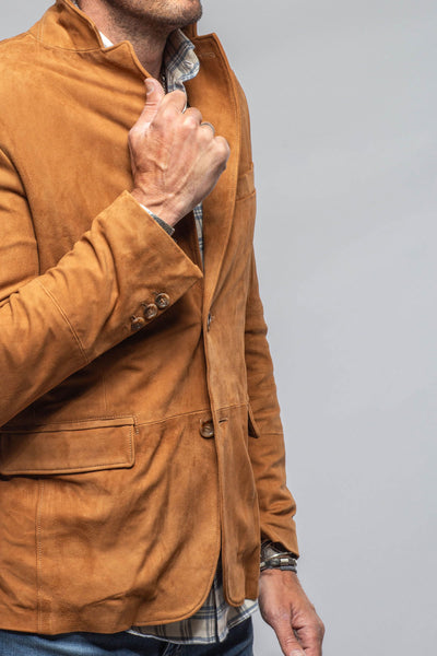 Axel's Florence Collection Maldito Suede Blazer In Cognac Mens - Outerwear - Leather