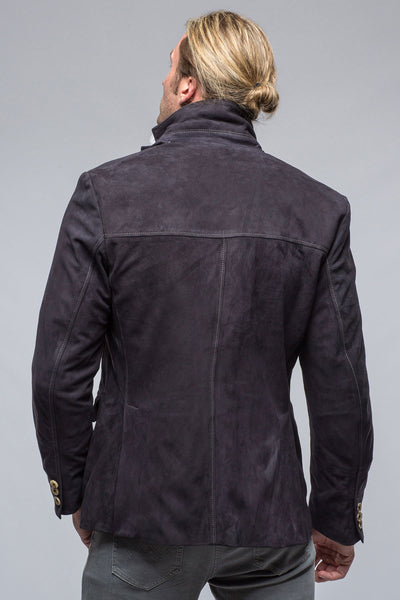 Axel's Florence Collection Maldito Suede Blazer In Navy Mens - Outerwear - Leather