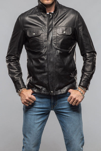 Axel's Florence Collection Marcus Nappa Leather Jacket Samples - Mens - Outerwear - Leather