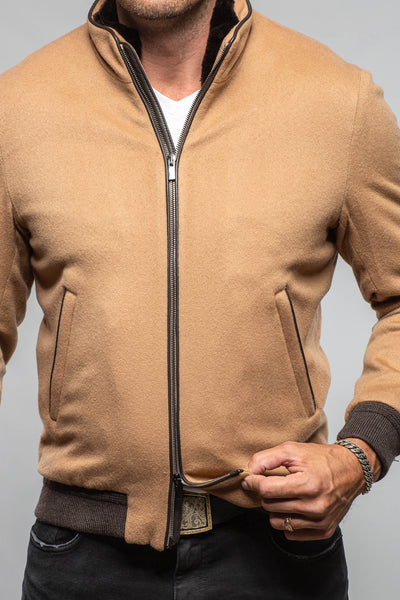 Axel's Florence Collection Mauldin Cashmere Jacket with Beaver Collar Samples - Mens - Outerwear - Cloth