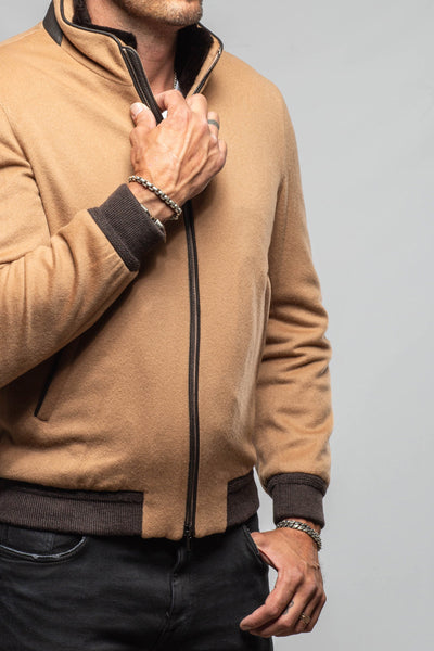 Axel's Florence Collection Mauldin Cashmere Jacket with Beaver Collar Samples - Mens - Outerwear - Cloth