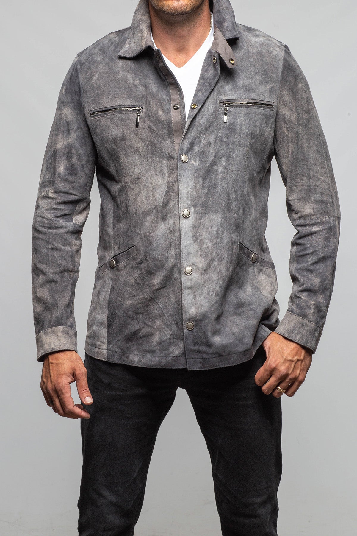 Axel's Florence Collection Moultrie Suede Jacket Samples - Mens - Outerwear - Leather