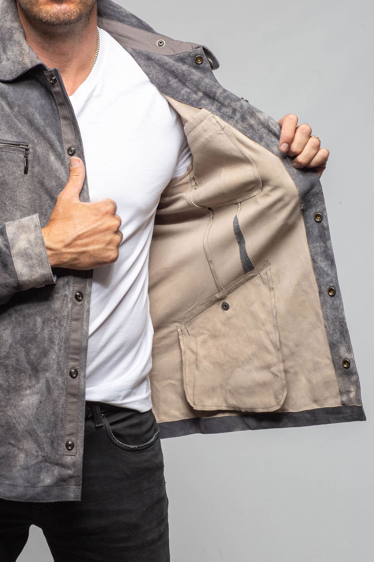 Axel's Florence Collection Moultrie Suede Jacket Samples - Mens - Outerwear - Leather