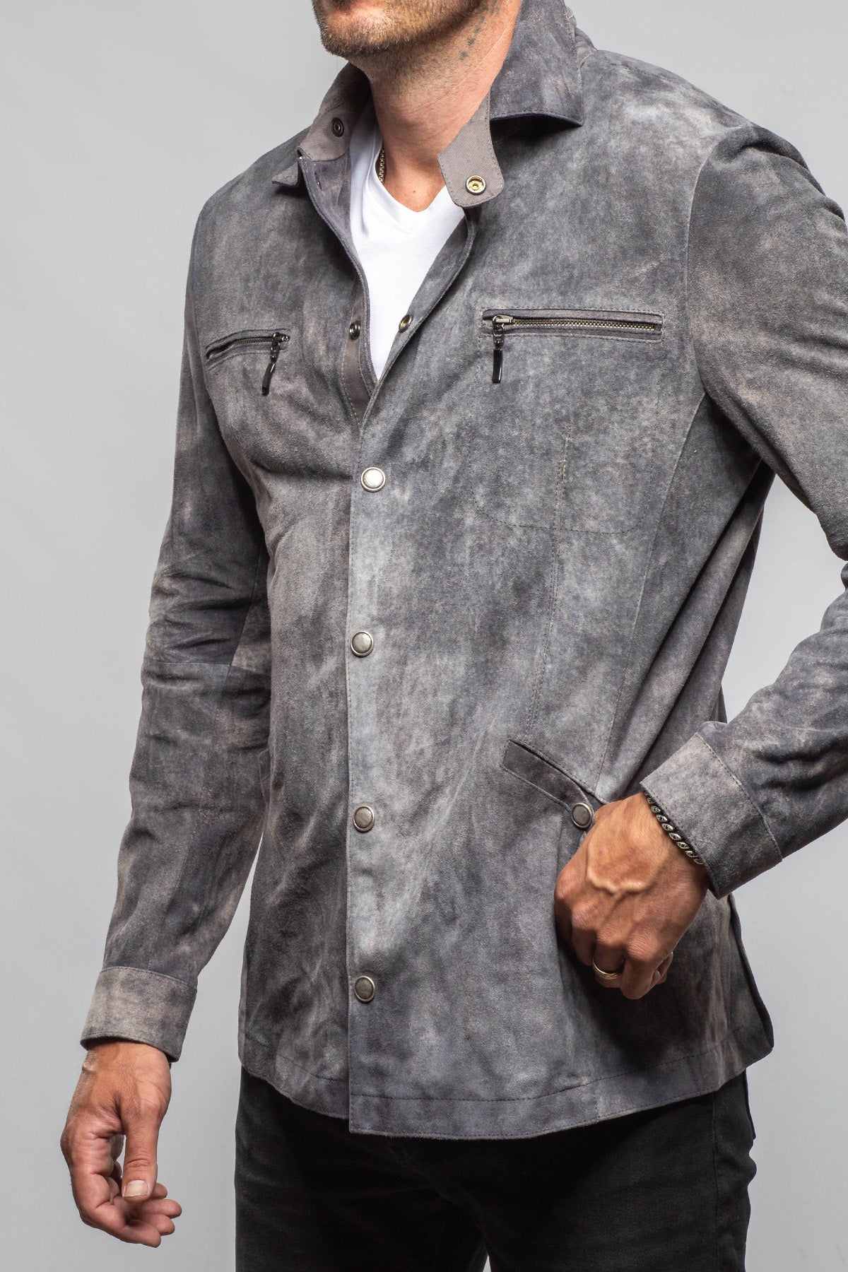 Axel's Florence Collection Moultrie Suede Jacket Samples - Mens - Outerwear - Leather
