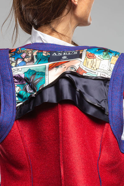 Axel's Florence Collection Nelly Double Face Wool Vest In Blue Ladies - Tailored - Vests