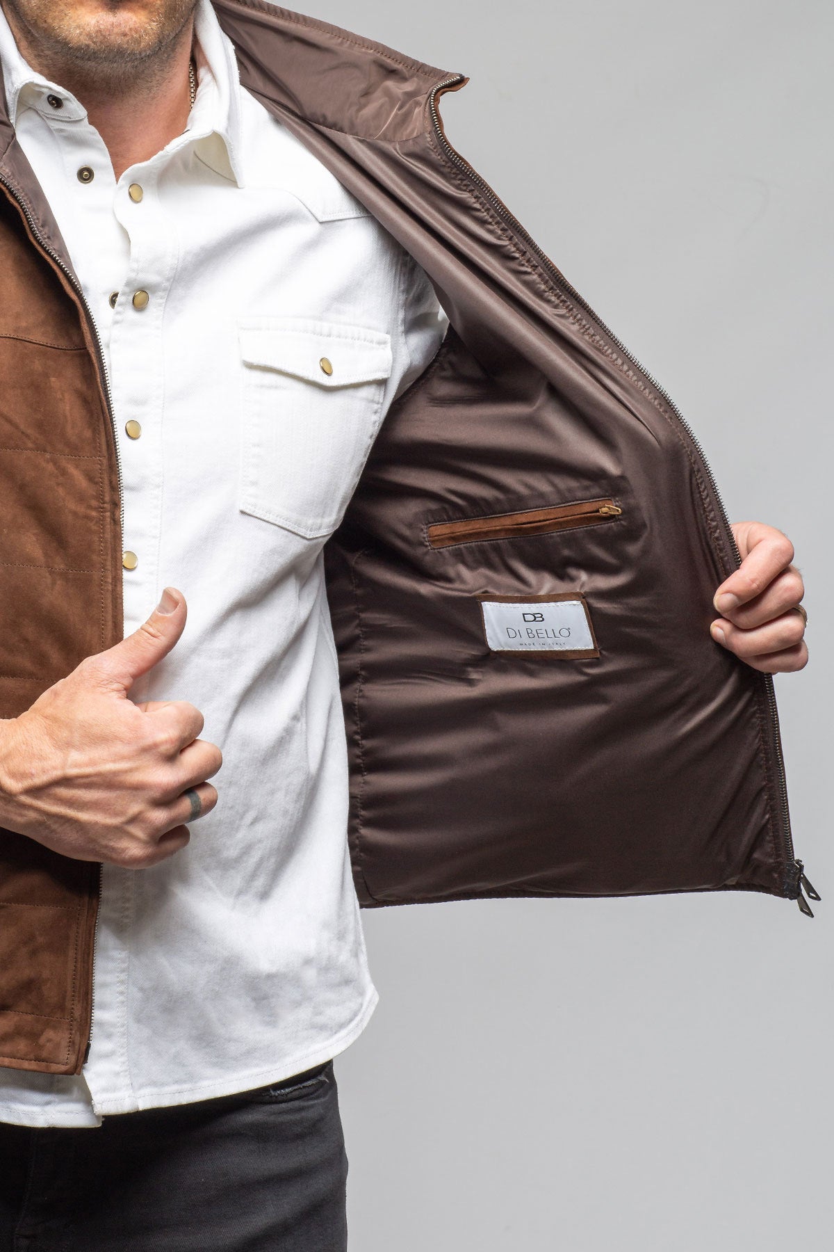 Axel's Florence Collection Riley Vest In Chocolate Samples - Mens - Outerwear - Leather