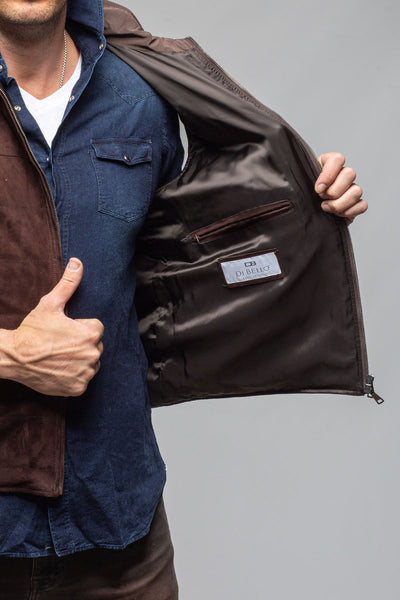 Axel's Florence Collection Riley Vest In Dark Chocolate Samples - Mens - Outerwear - Leather