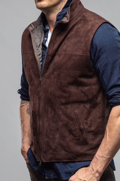 Axel's Florence Collection Riley Vest In Dark Chocolate Samples - Mens - Outerwear - Leather