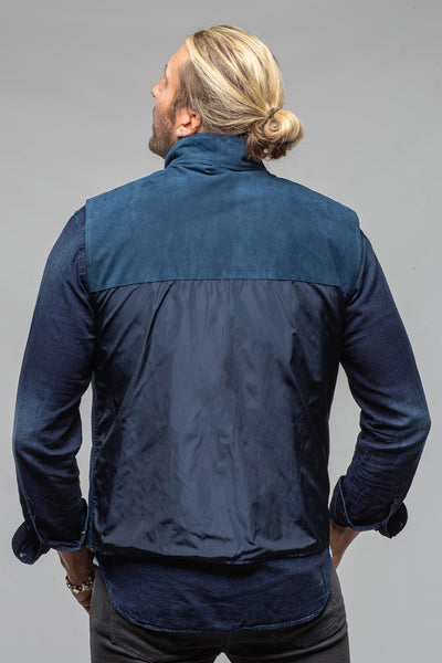 Riley Vest In Navy | Samples - Mens - Outerwear - Leather | Axel's Florence Collection