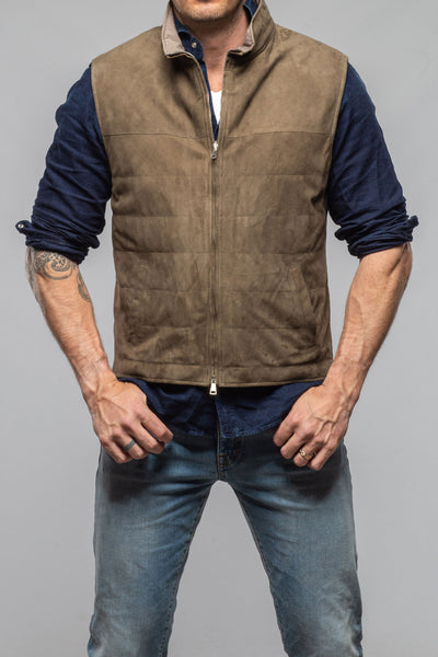 Axel's Florence Collection Riley Vest In Sage Samples - Mens - Outerwear - Leather