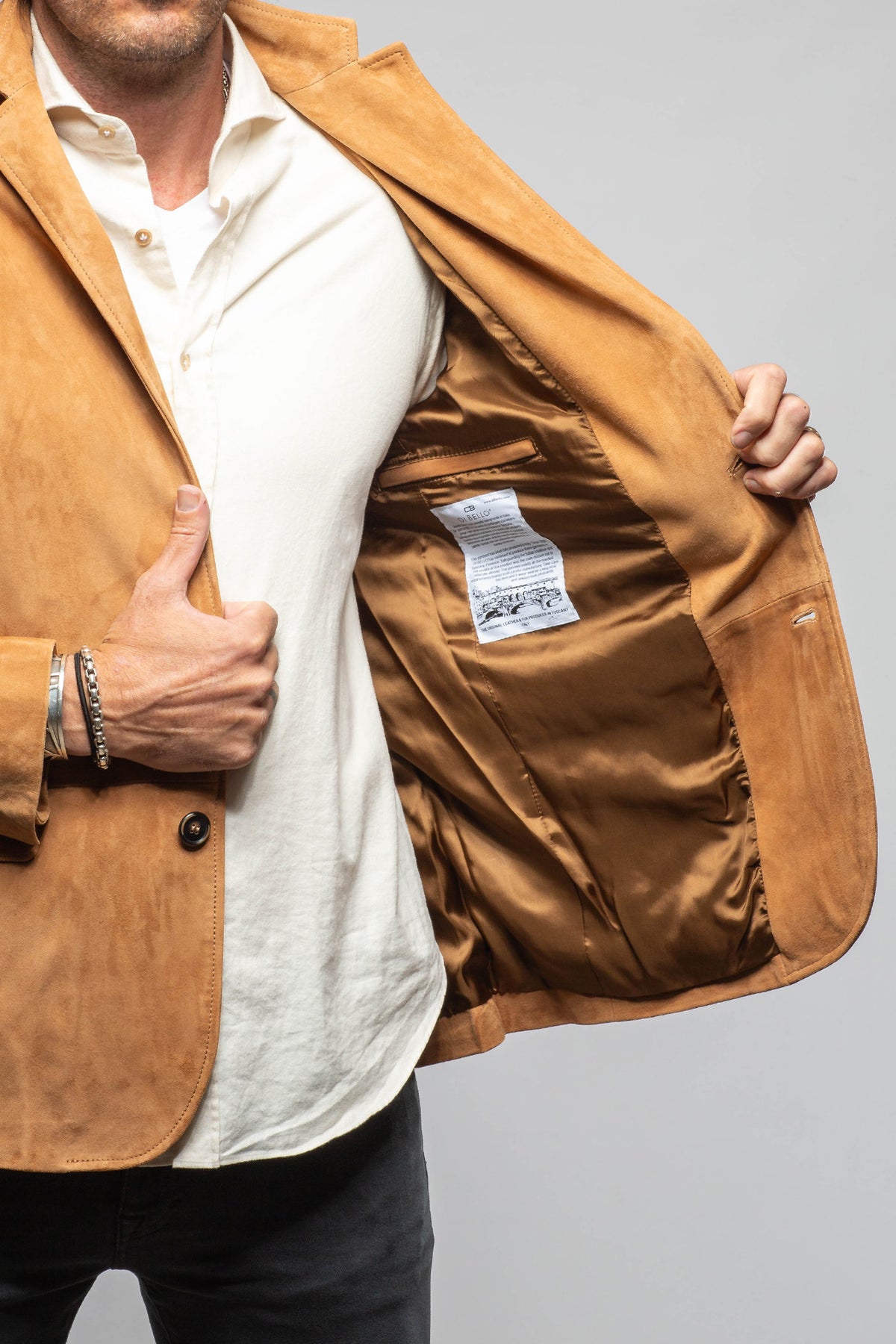 Axel's Florence Collection Roberto Suede Blazer Samples - Mens - Outerwear - Leather