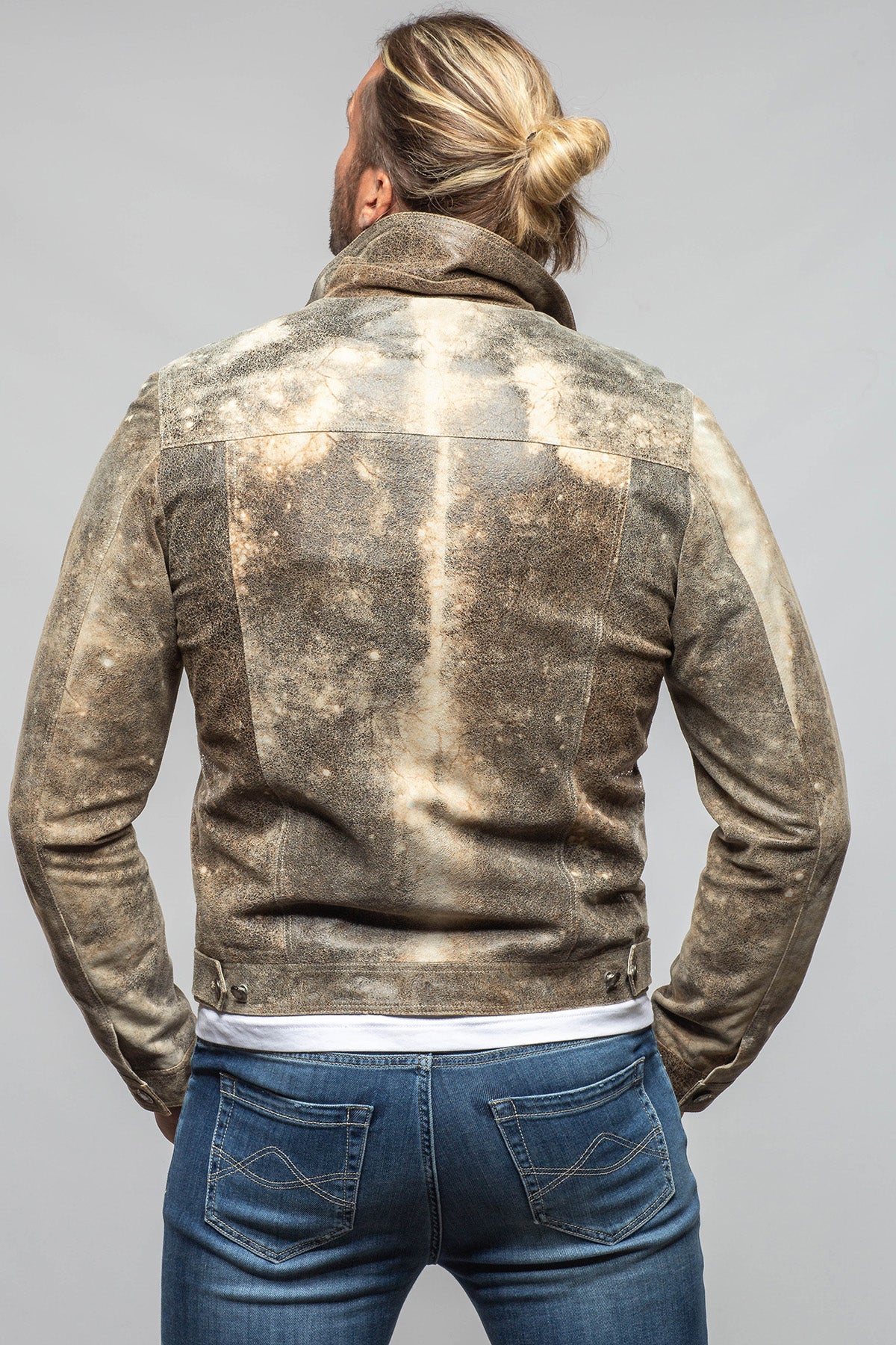 Axel's Florence Collection Roebuck Leather Jean Jacket Samples - Mens - Outerwear - Leather