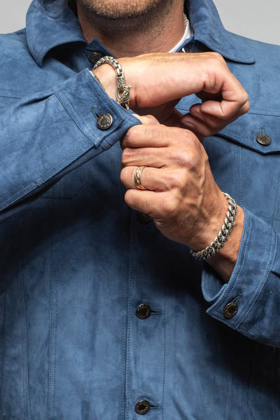 Axel's Florence Collection Roebuck Suede Jean Jacket Samples - Mens - Outerwear - Leather