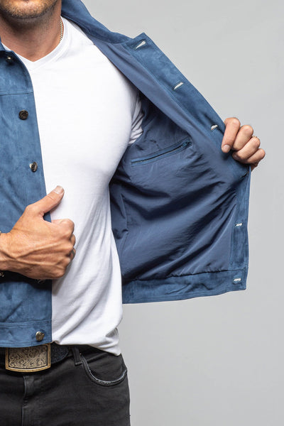 Axel's Florence Collection Roebuck Suede Jean Jacket Samples - Mens - Outerwear - Leather