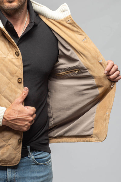 Russell Hybrid Suede Jacket | Samples - Mens - Outerwear - Cloth | Axel's Florence Collection