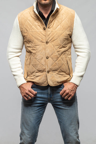 Russell Hybrid Suede Jacket | Samples - Mens - Outerwear - Cloth | Axel's Florence Collection