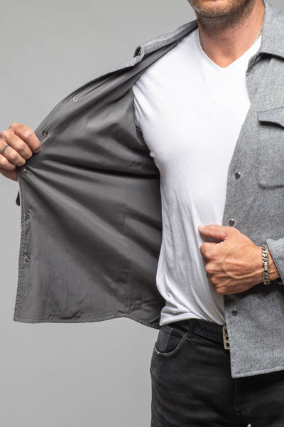 Axel's Florence Collection Ryan Wool-Cashmere Snap Shirt Samples - Mens - Outerwear - Cloth